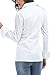 SUNNOW Women Simple White Collared Long Sleeves Blouse with Button (M, White)