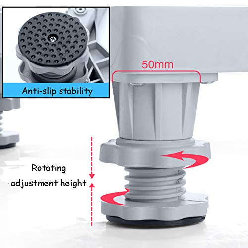 Trolley Washing Machine, Adjustable Appliance Base for Tumble Dryers Refrigerator,12(Fixed-Foot) 17-20cm