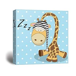 Canvas Wall Art for Living Room, Baby Bedroom Cute Cartoon Canvas Prints for Home Decoration Ready to Hang - 12x12 inches