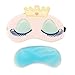 MaisonMaxx Cute Sleeping Mask Gel Pad Eye Mask with Hot & Cold Therapy Insomnia Blindfold Contoured for Men, Women, Girls, Kids Gifts, and for Travel, Meditation,Bedtime(Pink)