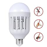 iHomy Electronic Insect Killer, Bug Zapper Light Bulb, Fly Killer, Mosquito Killer, Built in Insect Trap, Fits in 110v Light Bulb Socket, Perfect for Indoor Home Garden Patio Backyard