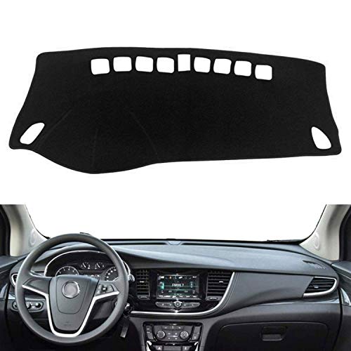 Autoxrun Black Carpet Dashboard Cover Dash Mat Protector Sunshield Cover Fits 2013-2019 Buick Encore