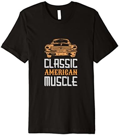 Mens Classic American Muscle Car T-shirt XL Black