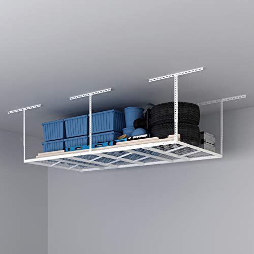 FLEXIMOUNTS Pro 4x8 Overhead Garage Storage Rack,Adjustable Garage