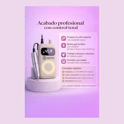 USB-C Rechargeable Nail Drill with Digital Display, 7 Bits and Bands