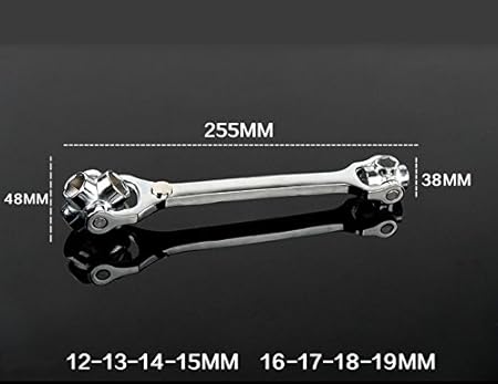 Wuudi Multifunction Socket Wrench, Industrial Product Multifunction Universal 8 in 1 Socket Wrench Bone Wrench