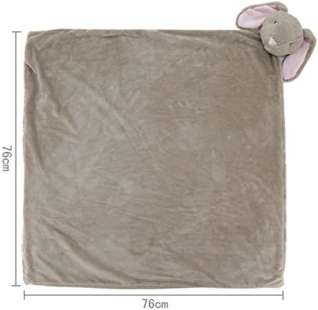 Amazon Kavkas ベビーブランケット毛布 かわいい 子供用 撮影 冬用 新生児 出産のお祝 保温性 ふわふわ 76x76cm ブラウン兎 毛布 ブランケット ベビー マタニティ 通販