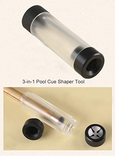 3 in 1 Billiards Pool Cue Tip Repair Tool Accessories File Radian Shape Tip Prick Burnisher - Thumbnail 6
