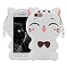 iPhone 7 Case, MC Fashion 3D Lucky Fortune Cat Kitty with Cute Bow Tie Silicone Rubber Phone Case Cover for Apple iPhone 7 (2016) (Bow Tie Cat-White)
