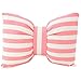 Dongcrystal Pink and White Striped Bow Pillow Sofa Decorative Cushions
