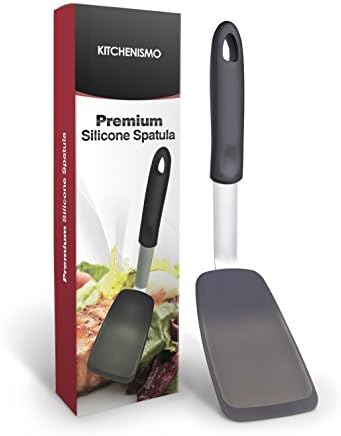 Silicone Spatula - 600F Heat-Resistant - Flexible Silicone Turner / Spatula - Free Recipes eBooks