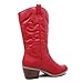 West Blvd Miami Cowboy Western Boots Boots, Red Pu, 7 (B) M US
