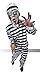 California Costumes Men's Jailbird Costume, White/Black Stripe, X-Large