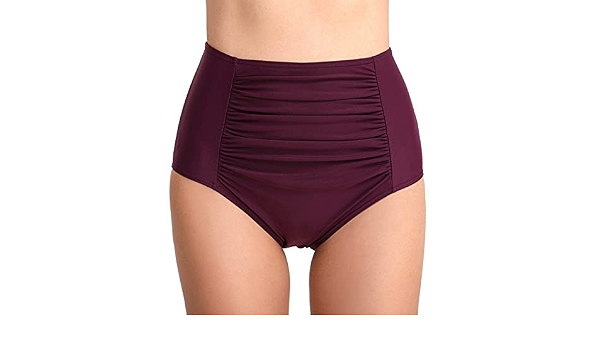 YYSD Pantalones Cortos de baño Negros con Parte Inferior de Bikini para  Mujer, Traje de baño Vintage de Cintura Alta de Dos Piezas con triángulo  Separado, bañador Plisado : Amazon.es: Ropa