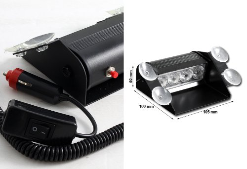 Red & Blue Generation 3 LED Law Enforcement Use Strobe Lights For Interior Roof / Dash / Windshield