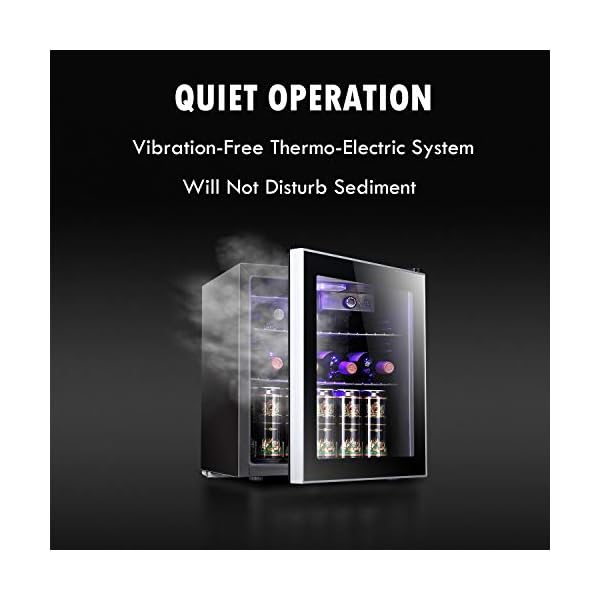 Antarctic-Star-16cuft-Wine-CoolerCabinet-Beverage-Refrigerator-Small-Mini-Red-White-Wine-Cellar-Beer-Soda-Clear-Front-Glass-Door-Counter-Top-Bar-Fridge-Quiet-Operation-Compressor-Adjust-Temperature-Fr