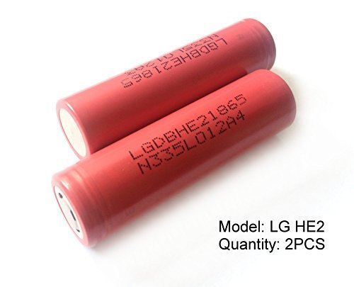 2pcs genuine 18650 lg he2 high drain / 2500mah 35a li-i…
