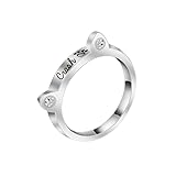 personalized bone shaped name ring