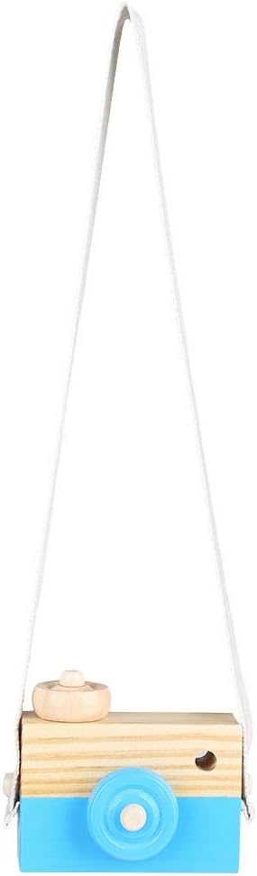 Amazon Co Jp カメラ玩具 ミニ 木製 カメラ おもちゃ 吊り下げロープ付き 手作り ベビールーム ハンギング インテリア 自然 子供向け 誕生日 クリスマス ギフト 贈り物 写真小道具 青 ホーム キッチン