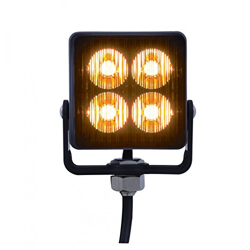 Amber High Power LED Strobe Beacon Safety Flasher Warning Light / Stud Mount