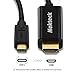 Nekteck USB C to HDMI Adapter Cable Thunderbolt 3 Compatible 4K Converter Supports up to 3840x2160 60Hz for 2016 / 2017 MacBook Pro, Samsung Galaxy S9 S9+ S8 Plus Note 8, ChromeBook and More Black 3ft