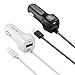 2 Pack USB Type C Car Charger, BigMuu Built-in Type C Connector Car Charger for Galaxy S8, S8 Plus, Google Pixel XL And More