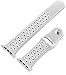 Yearscase 38MM Soft Silicone Sport Replacement Band with Ventilation Holes for Apple Watch Nike+ and Apple Watch Series 1 2 3, S/M Size ( Silver / White )