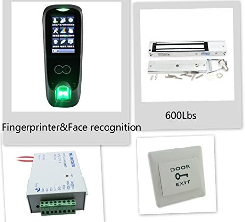 Promotions! Biotric Facial Fingerprint Time Attendance and Door Access Control System Kit (Magnetic Lock Kit)