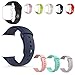 [3 Pieces] Smart Watch Band 38mm,iMOMO Soft Silicone Sport Band [2 Lengths] Large/Small Wrist Strap Replacement for Apple Watch 2015 & 2016 All Models 38mm - WHITE