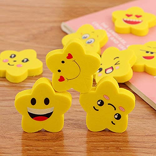 Koogel 100 Pcs Smile Novelty Erasers, Smile Rubber Erasers for Kids Party Favour Party Bag Fillers School Prize Reward