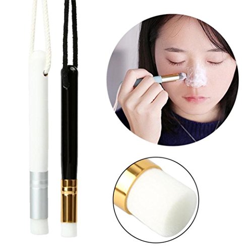 BSGSH Women Girls Deep Cleaning Nose Pore Cleansing Brush Portable Facial Blackhead Clean Tool (Black)