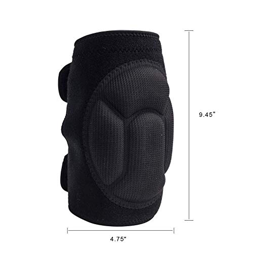 JYSW Knee Pads Comfortable Non-Slip, Thick Extra Foam Cushion for Scrubbing Floors, Gardening, Yoga & Construction, Soft Inner Liner, Strong Double Straps and Adjustable Easily