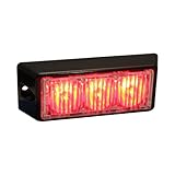 LAMPHUS SolarBlast 3W LED Emergency Firefighter EMS Vehicle Deck Grill Warning Light Head (Flash Mode Sync-able across Units) - RED