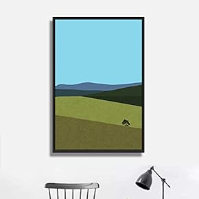 Framed Canvas Wall Art for Living Room, Bedroom Minimalistic Landscape IV Canvas Prints for Home Decoration Ready to Hang - 16x24 inches