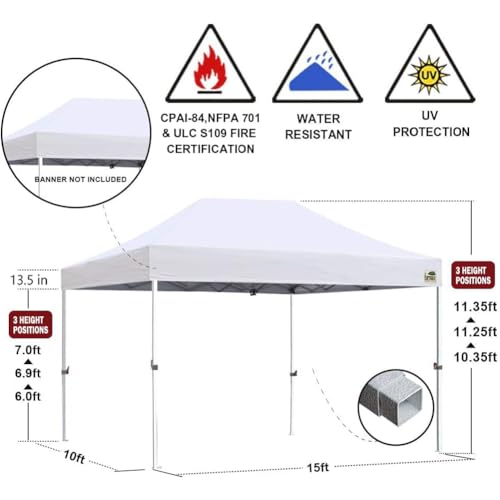 Eurmax USA 10x15ft Pop Up Canopy Tent Review: Heavy-Duty Commercial Shelter image 14