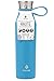 Manna Haute Matte Stainless Steel Double Walled Vacuum Insulated 18 oz Water Bottle | No Sweat | BPA Free | Keeps Drinks Hot 12 hours & Cold 24 Hours - Aquamarine