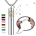 SAM & LORI Aromatherapy Necklace with Diffuser and Container 2-in-1 Stainless Steel Perfume Bottle Essential Oil Locket Pendant Jewelry Gift Set with 8 Colors Felt Pads for Boys Girls, Metal Chain