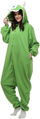 YUPENGDA Kigurumi Adult Mike Wazowski Onesie Cartoon Sleepwear Cosplay Costume