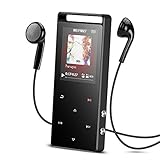 AGPTEK 16GB Bluetooth MP3 Player Touch Button with FM/Voice Recorder, Lossless Sound Metal Music Player with Independent Lock, 1.8 Inch TFT Screen, (Support up to 128GB),A01ST,Gray