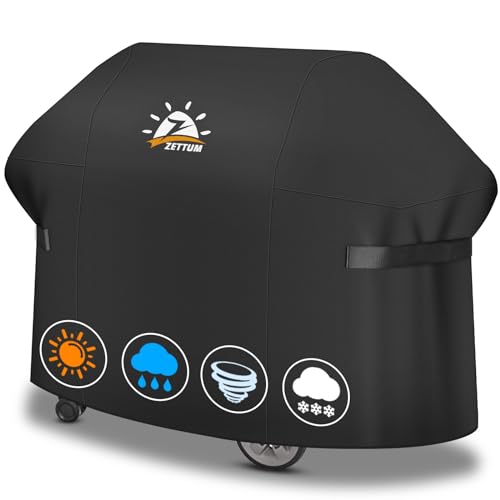 Zettum Grillabdeckung 208 CM - Grill Abdeckung für Weber Summit 600 Series, Genesis 600 Series Grill Heavy Duty&Wasserdicht, PU abdeckhaube für Char-B