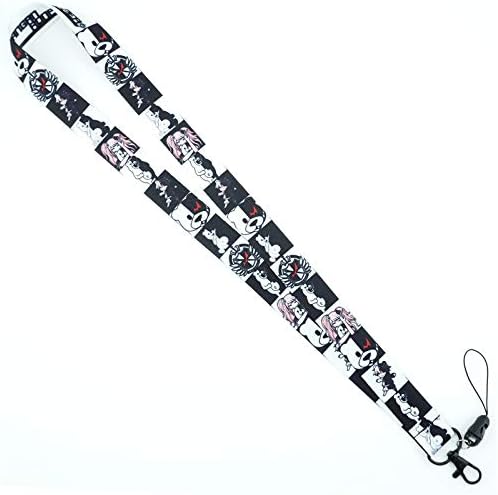 TUDUDU Japan Anime Danganronpa Monokuma Figure Neck Strap Lanyards For Keys Id Card Mobile Phone Strap Badge Holder Rope Cute Key Chain