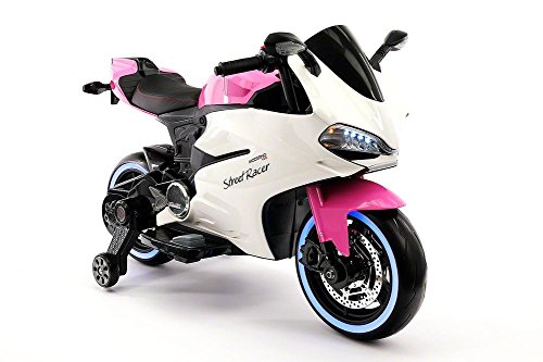 2018 Street Racer 12V Electric Kids Ride-On Motorcycle | Pink