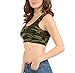 bluensquare Racer Back Sports Bra for Women Camouflage/Leopard Removable Pad Yoga Gym Fitness Crop Top