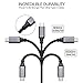 Short USB Type C Cable 3 Pack 1FT, SMALLElectric Nylon Braided Type A to C Fast Charging Station Cords for Samsung Galaxy S9 Note 9 8,S8 Plus,Google Pixel,Nintendo Switch,Nexus,LG V30 V20 G6 5,(Black)