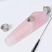 Natural Pink/Rose Quartz Crystal Wand,Quartz Crystal Tube, Healing Quartz Crystal Point, Quartz Crystal Point with carb,3.9-4.3 Inches