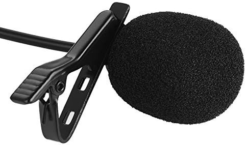 ALLCACA 2.4G Wireless Lavalier Microphone Professional Lapel Microphone Practical Wireless Microphone with Voice Amplifier and Recording, Suitable for for Smartphone, Camera, PC and Laptop, Black