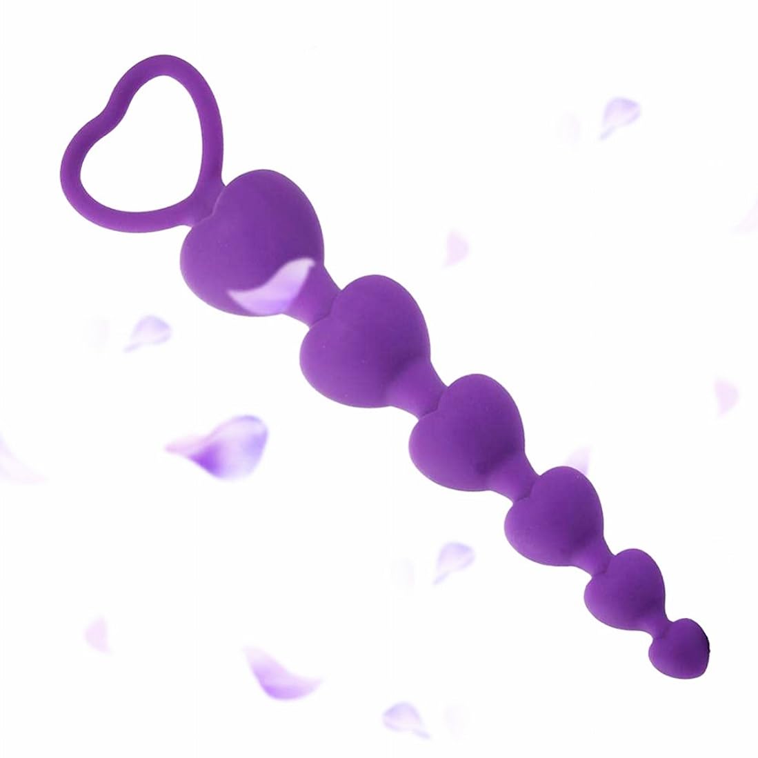 OlP1-7 inches Silicone Soft and Tough Small Training Heart-Shaped Anil Plug Kit Purple Used for Park, Party