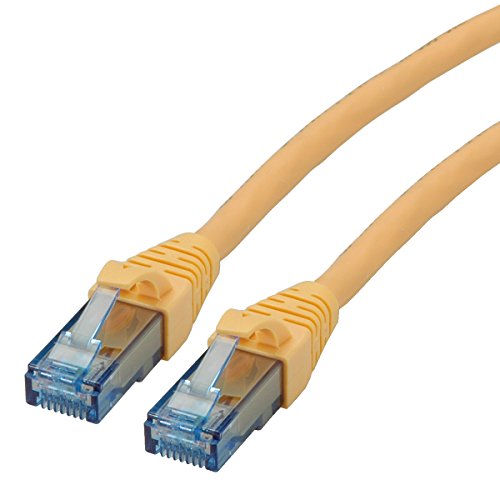 ROLINE Cordon LAN Cat 6A Component Level | Câble réseau UTP Ethernet avec connecteur RJ45 | jaune 1 m
