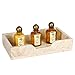 Creative Home Natural Champagne Marble Rectangular Guest Towel Organizer Tray, 9.5