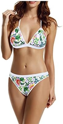 Zasaoye Pretty Women's Foral Triangle Bikini Bathing Suits (M10, Flourish) comfortable